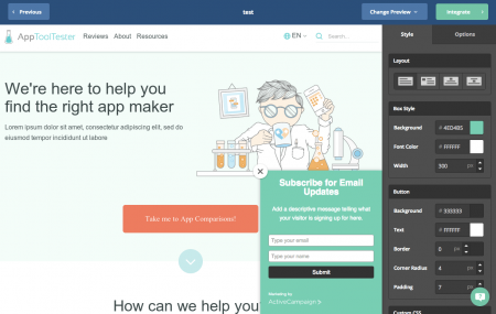 Floating form editor